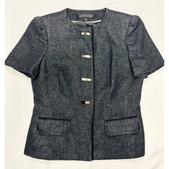 Anne Klein blazer-style jacket|Smoky Blue-Gray| size 6 - Picture 15 of 16